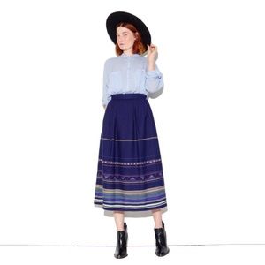 Vintage Nautical 80s High Waisted Skirt